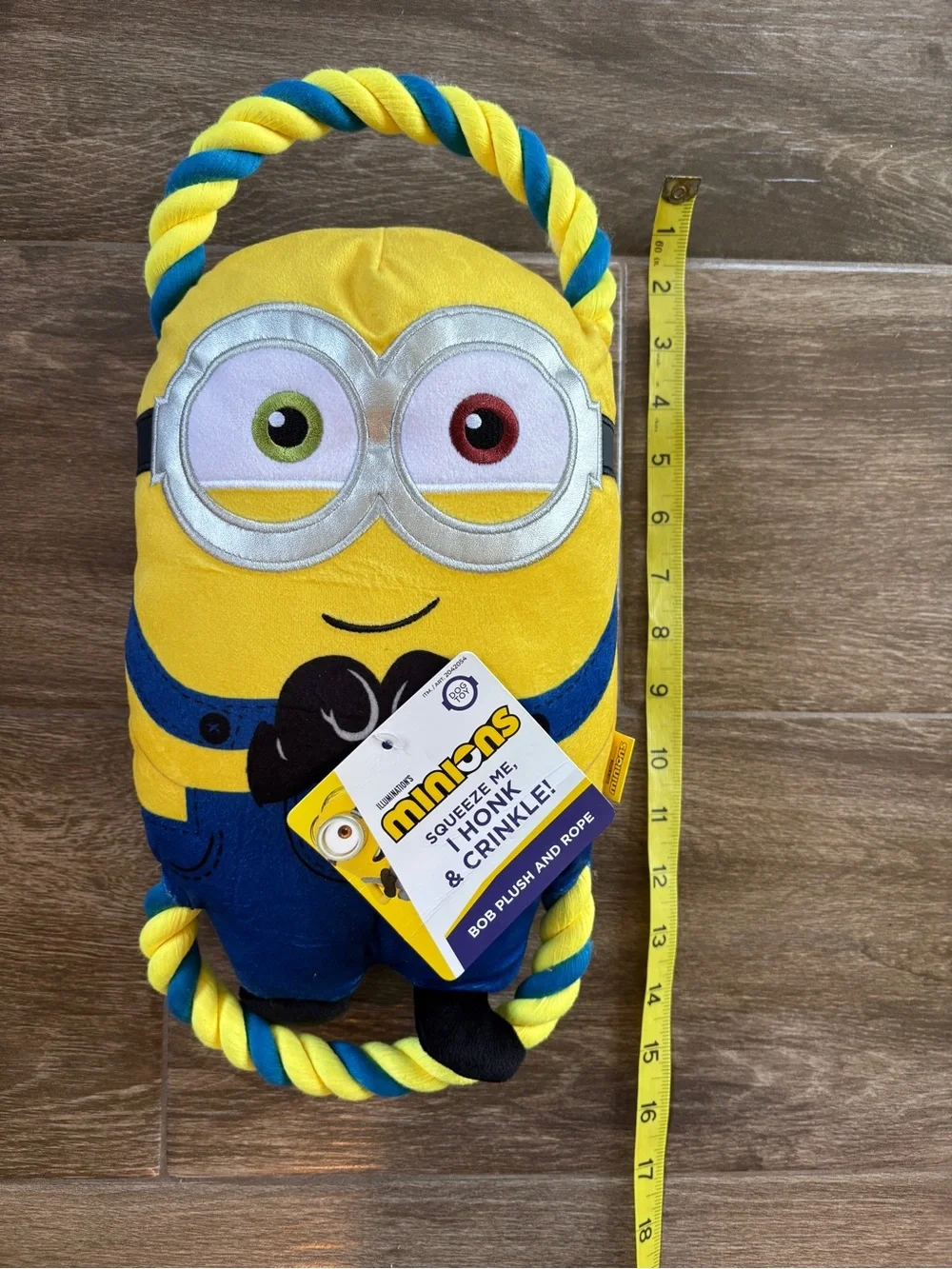 Minions Bob Plush Rope Dog Toy - Yellow